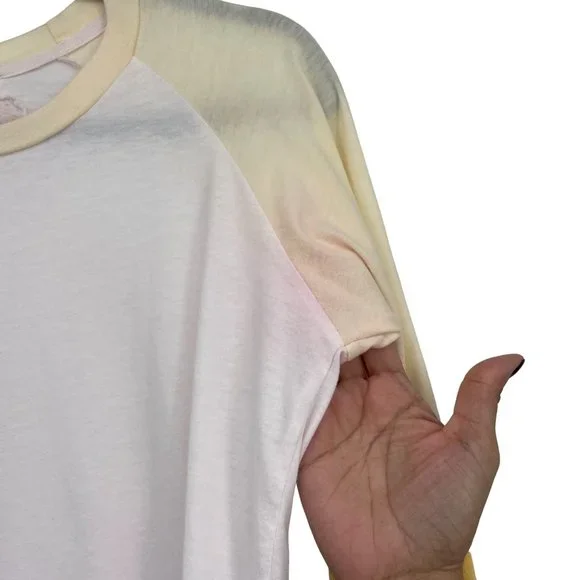 Free People Camp Collection Size X-Small White Yellow Stripe Casual Woman's Top - Picture 4 of 10